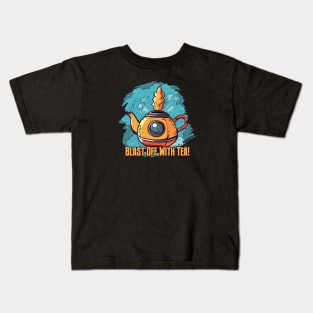 Blast Off with Tea Kids T-Shirt